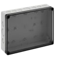 Spelsberg - TK PS 2518-6f-tm*Bte.+estampages-Polystyrène gris+couv.transp.-254x180x63 mm