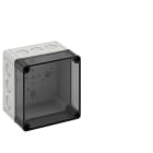 Spelsberg - TK PS 1313-10-m*Bte.+estampages-Polystyrène gris+couv.transparent-130x130x99mm