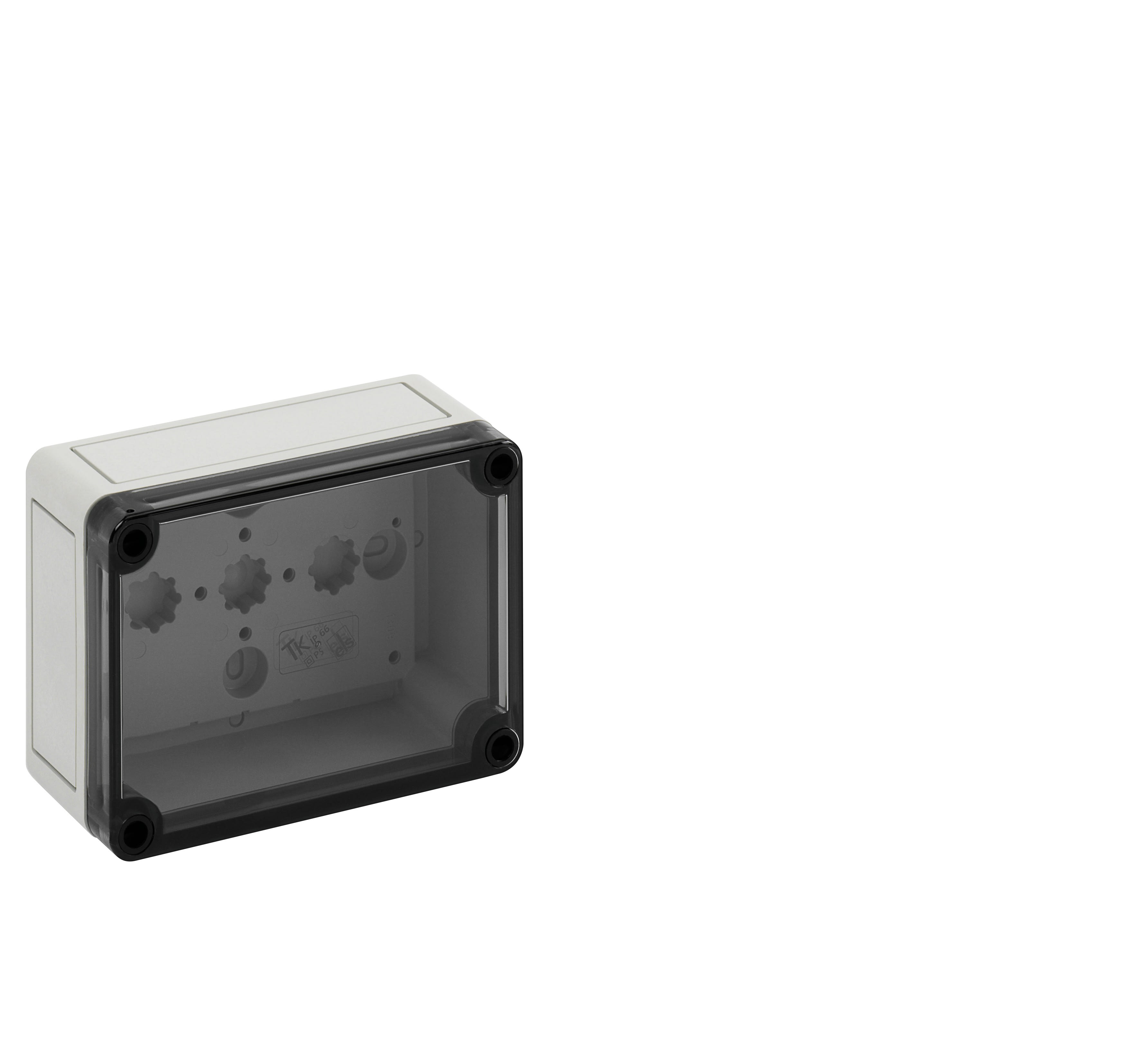 Spelsberg - TK PS 1309-6-to*Bte.faces lisses-Polystyrène gris+couv.transparent-130x94x57mm