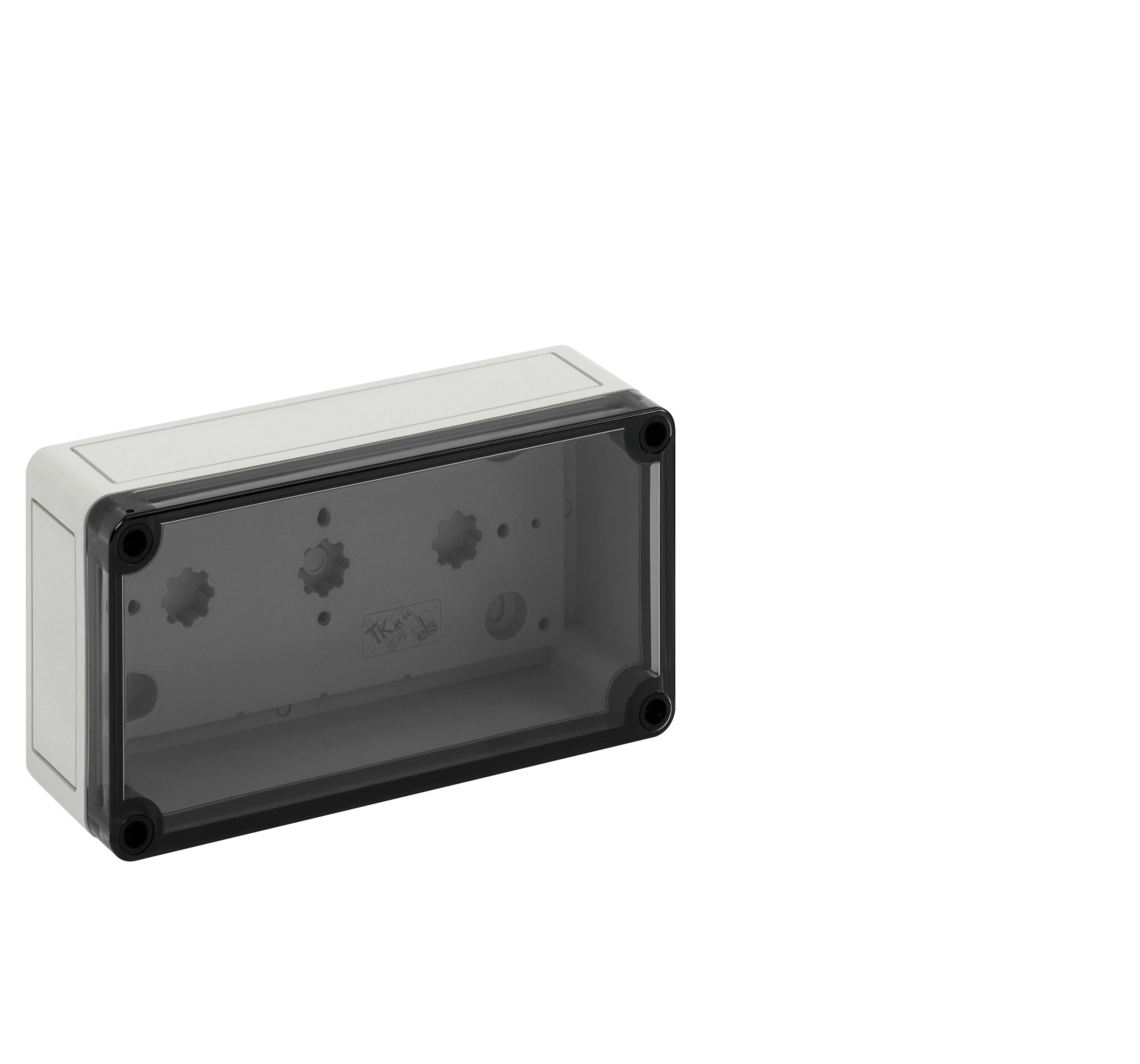 Spelsberg - TK PS 1809-6-to*Bte.faces lisses-Polystyrène gris+couv.transparent-180x94x57mm