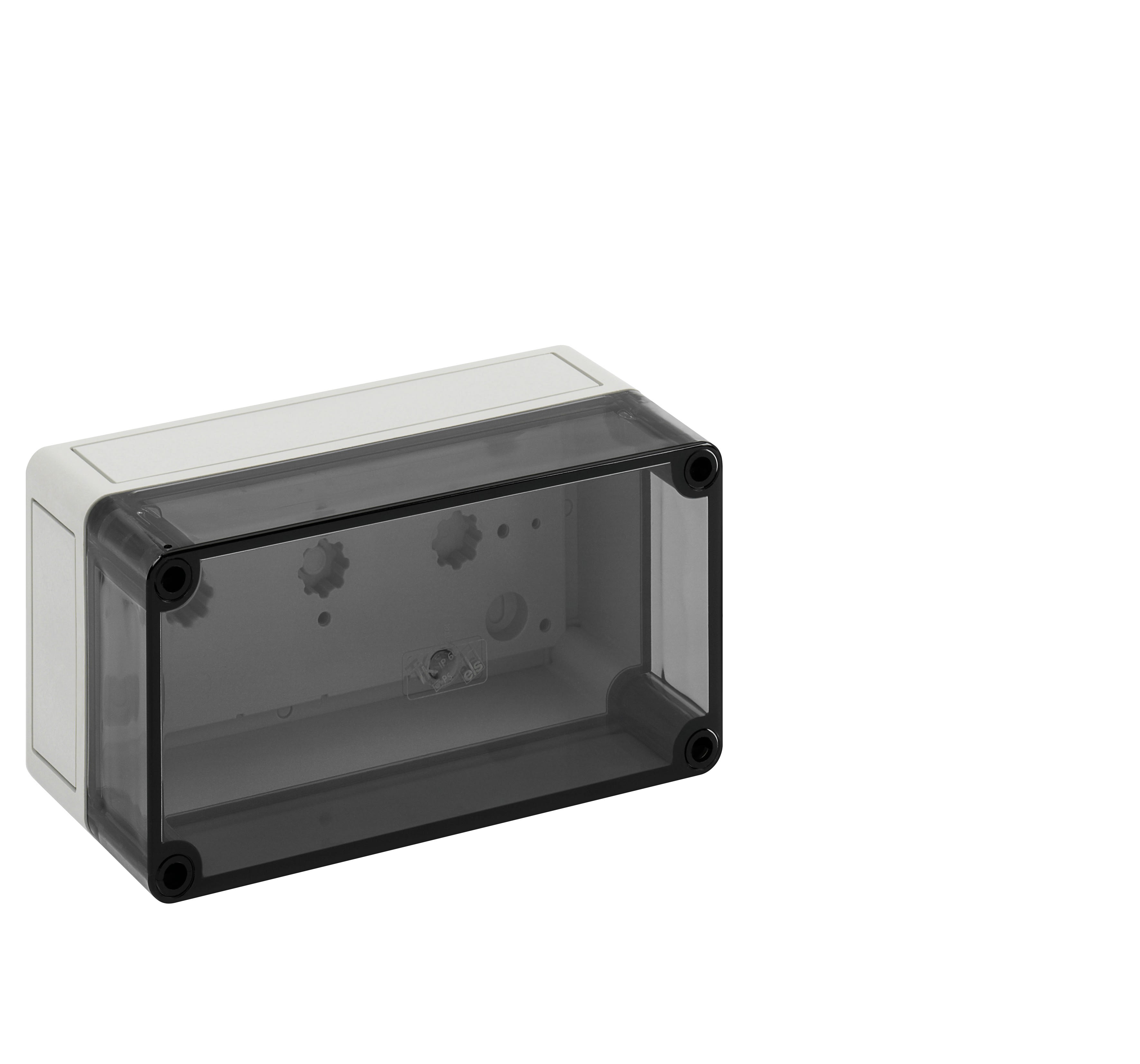Spelsberg - TK PS 1809-8-to*Bte.faces lisses-Polystyrène gris+couv.transparent-180x94x81mm
