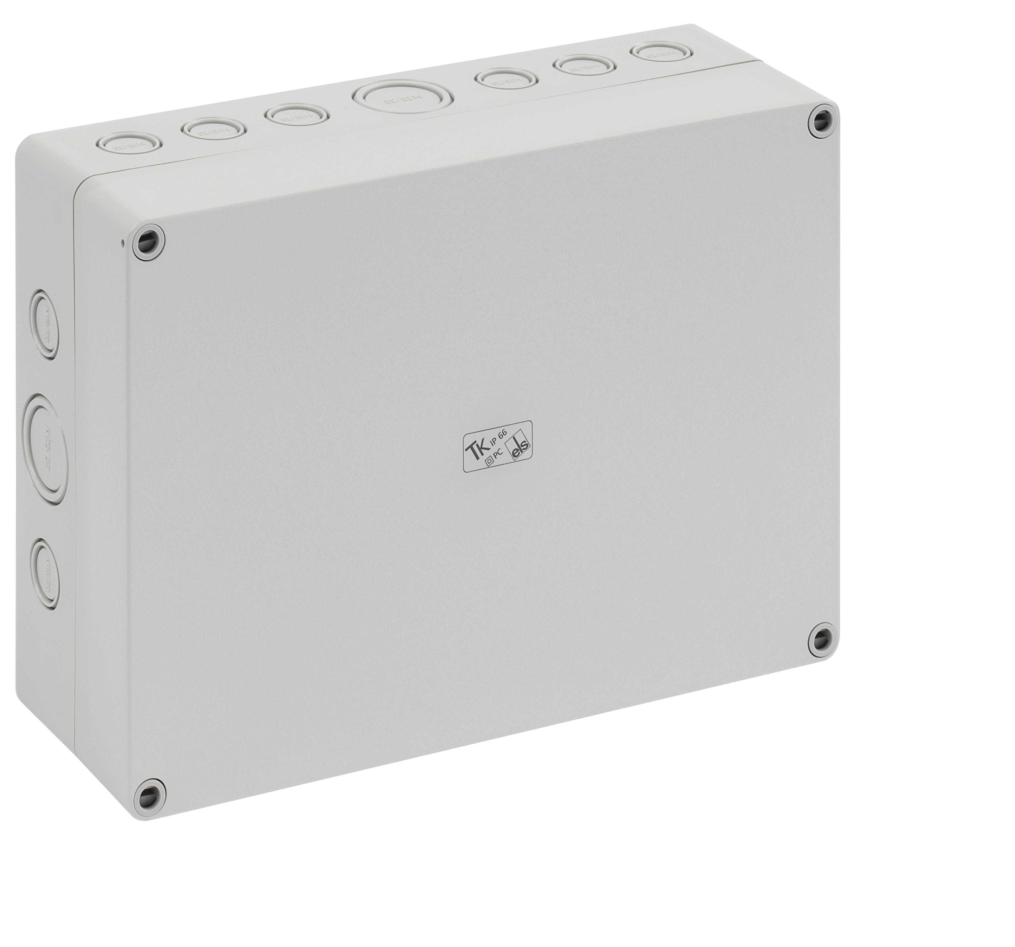 Spelsberg - TK PC 2518-8f-m*Boite vide+estampages-Polycarbonate gris-254x180x84 mm