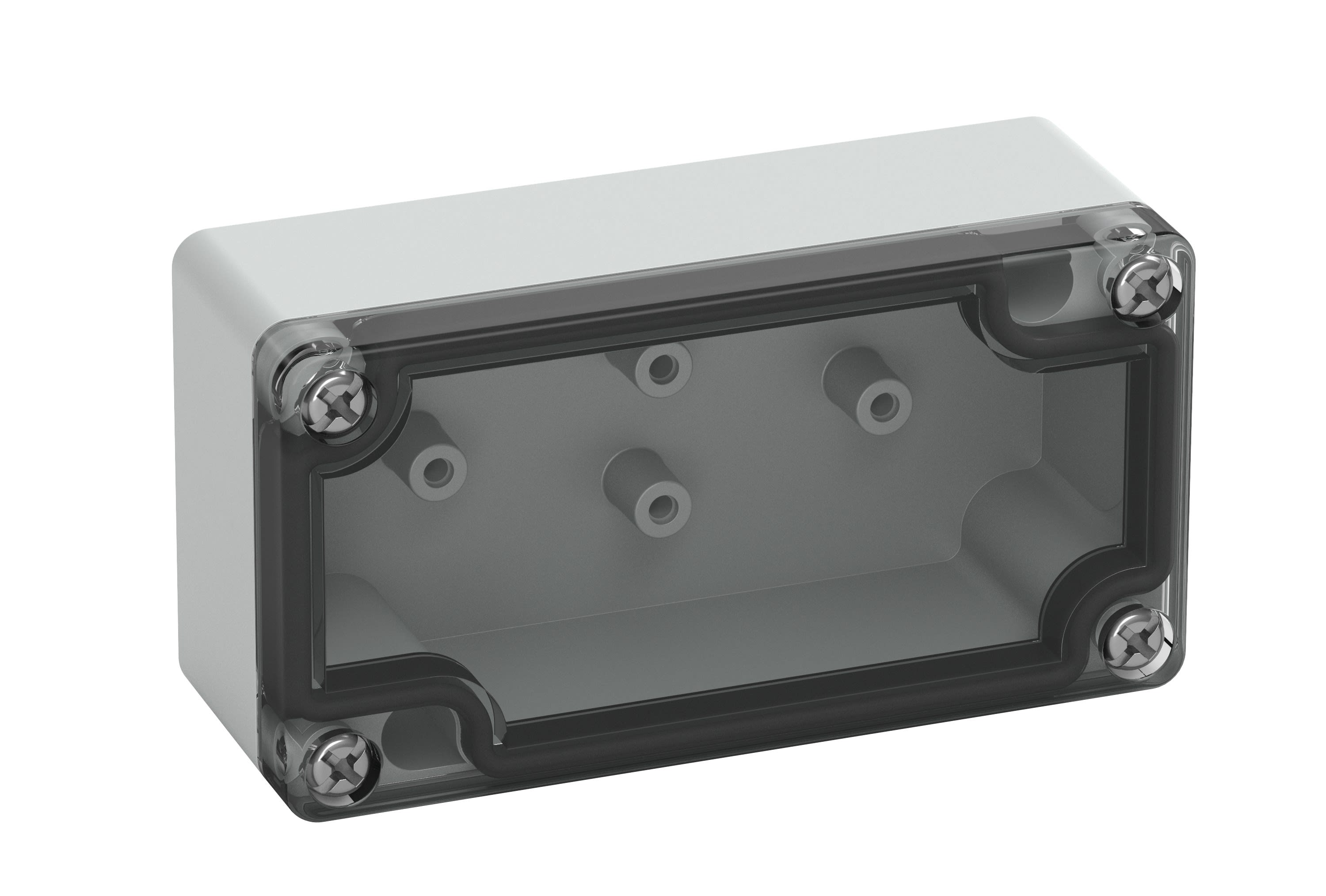 Spelsberg - TK PC 1005-4-to*Boite faces lisses-Polycarbonate gris+couv.transp.-100x52x37mm