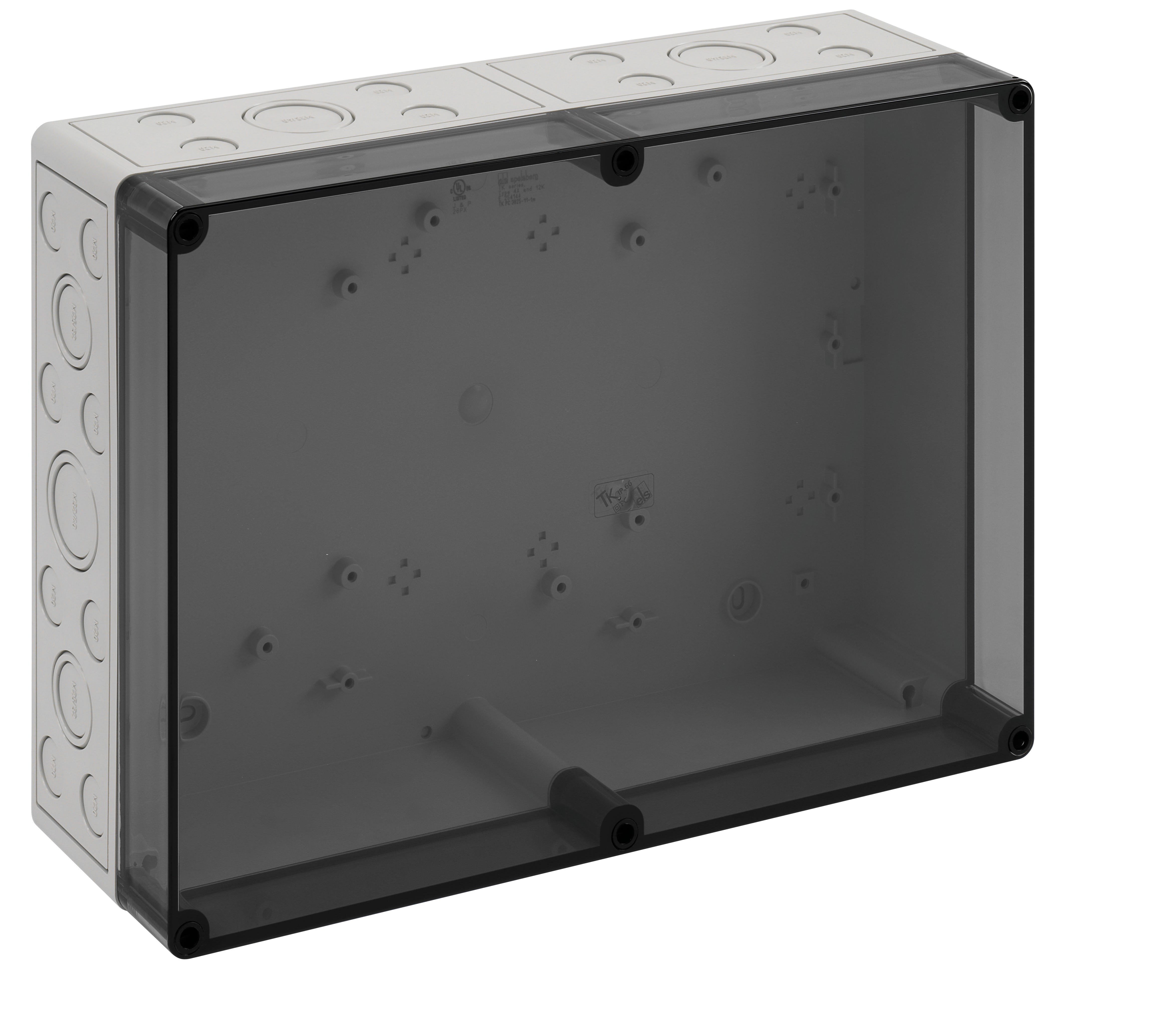 Spelsberg - TK PC 3625-11-tm*Boite+estampages-Polycarb. gris+couv.transp.-361x254x111 mm