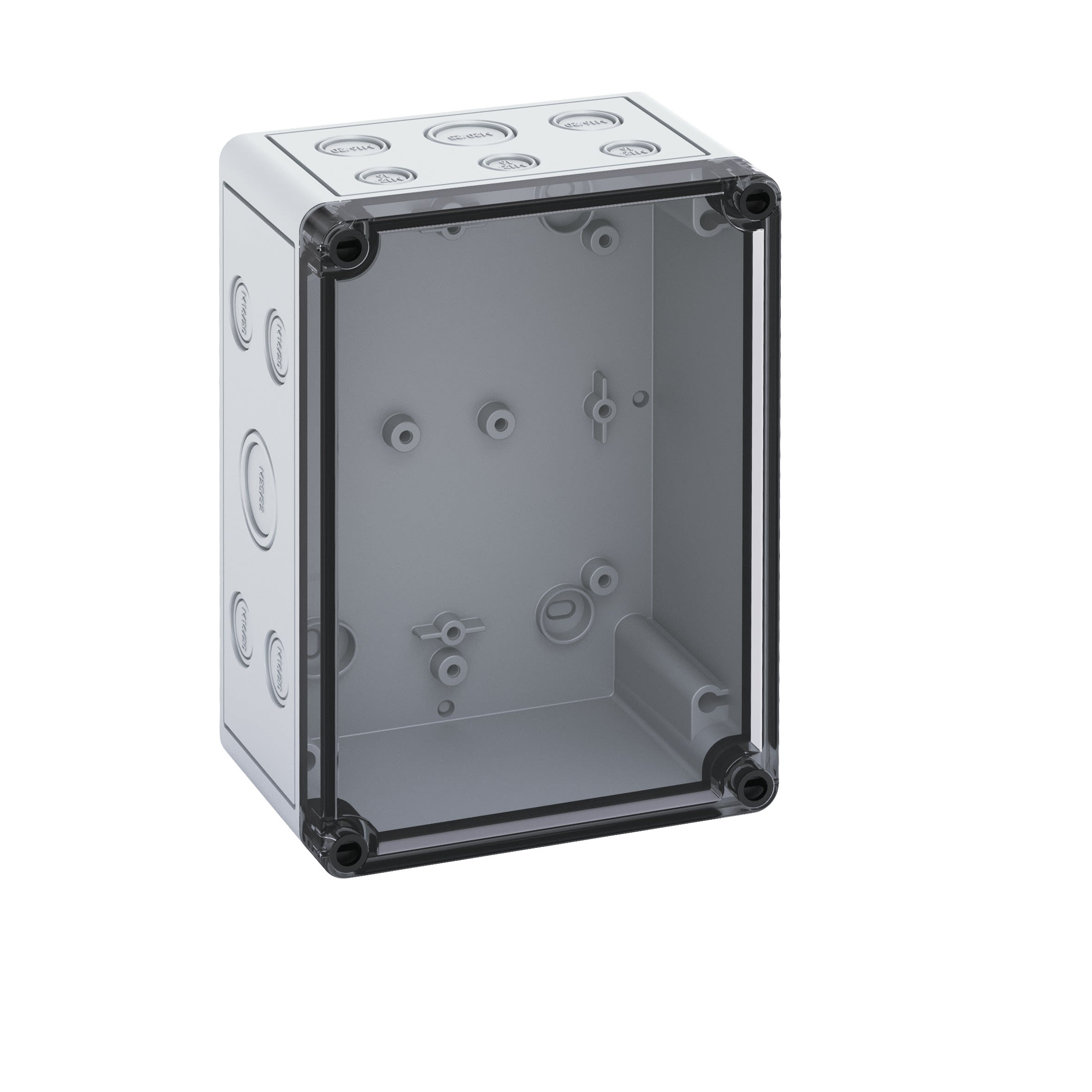 Spelsberg - TK PC 1813-9-tm*Boite+estampages-Polycarb. gris+couv.transp.-180x130x90 mm