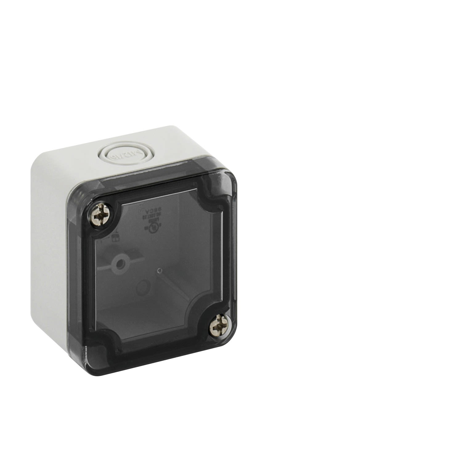 Spelsberg - TK PC 55-4-tm*Boite vide+estampages-Polycarbonate gris+couv.transp-52x50x35mm