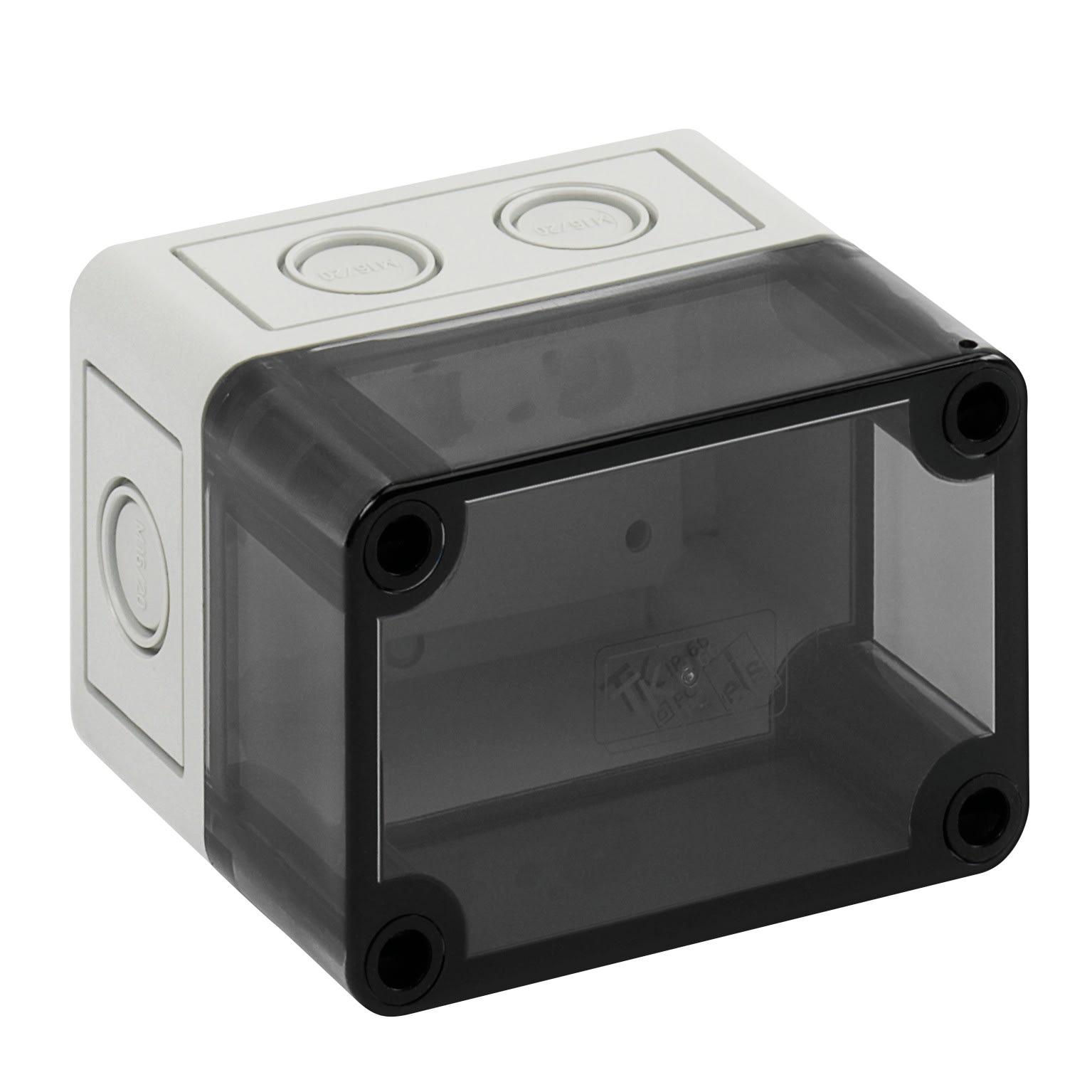 Spelsberg - TK PC 97-8-tm*Boite+estampages-Polycarbonate gris+couv.transparent-94x65x81mm
