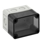 Spelsberg - TK PC 97-8-tm*Boite+estampages-Polycarbonate gris+couv.transparent-94x65x81mm