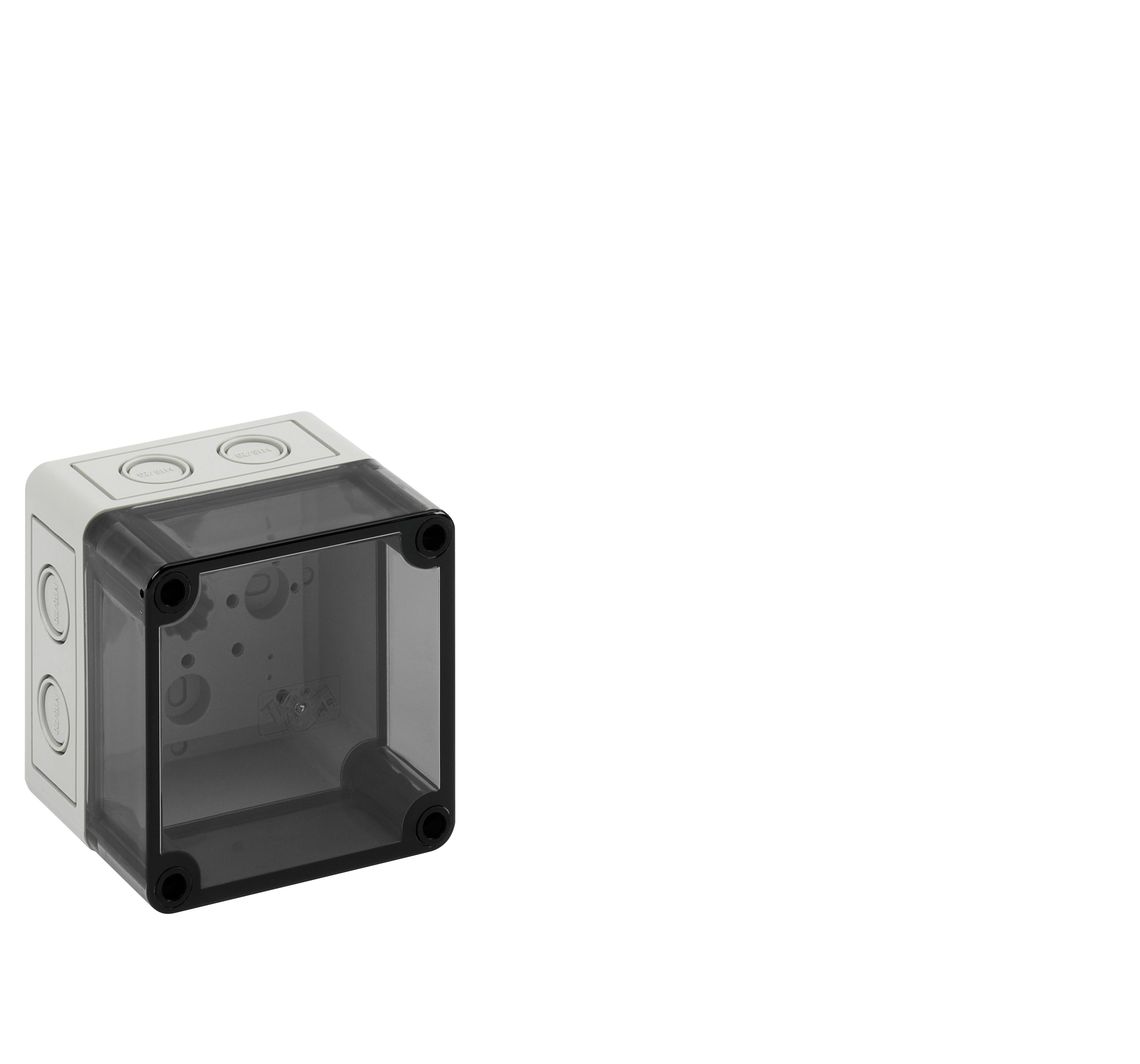 Spelsberg - TK PC 99-8-tm*Boite+estampages-Polycarbonate gris+couv.transparent-94x94x81mm