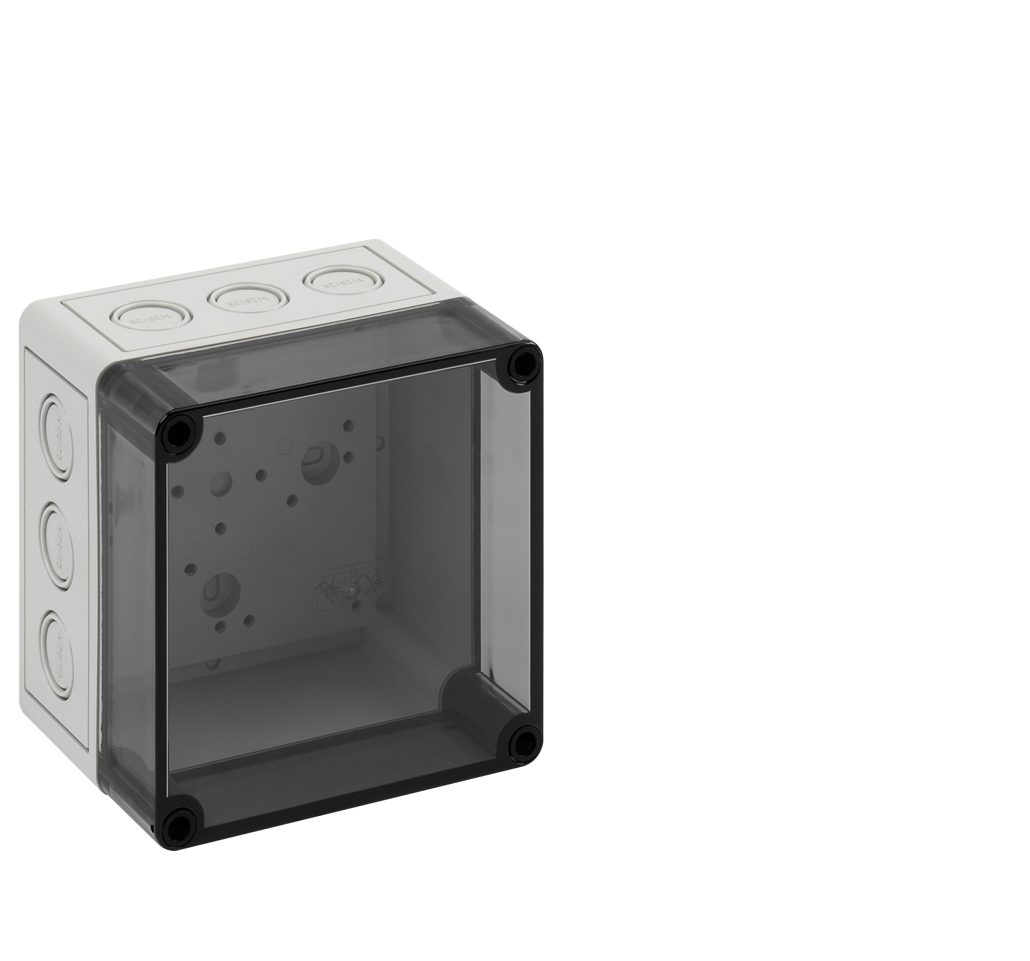 Spelsberg - TK PC 1313-10-tm*Boite+estampages-Polycarbonate gris+couv.transp.-130x130x99mm
