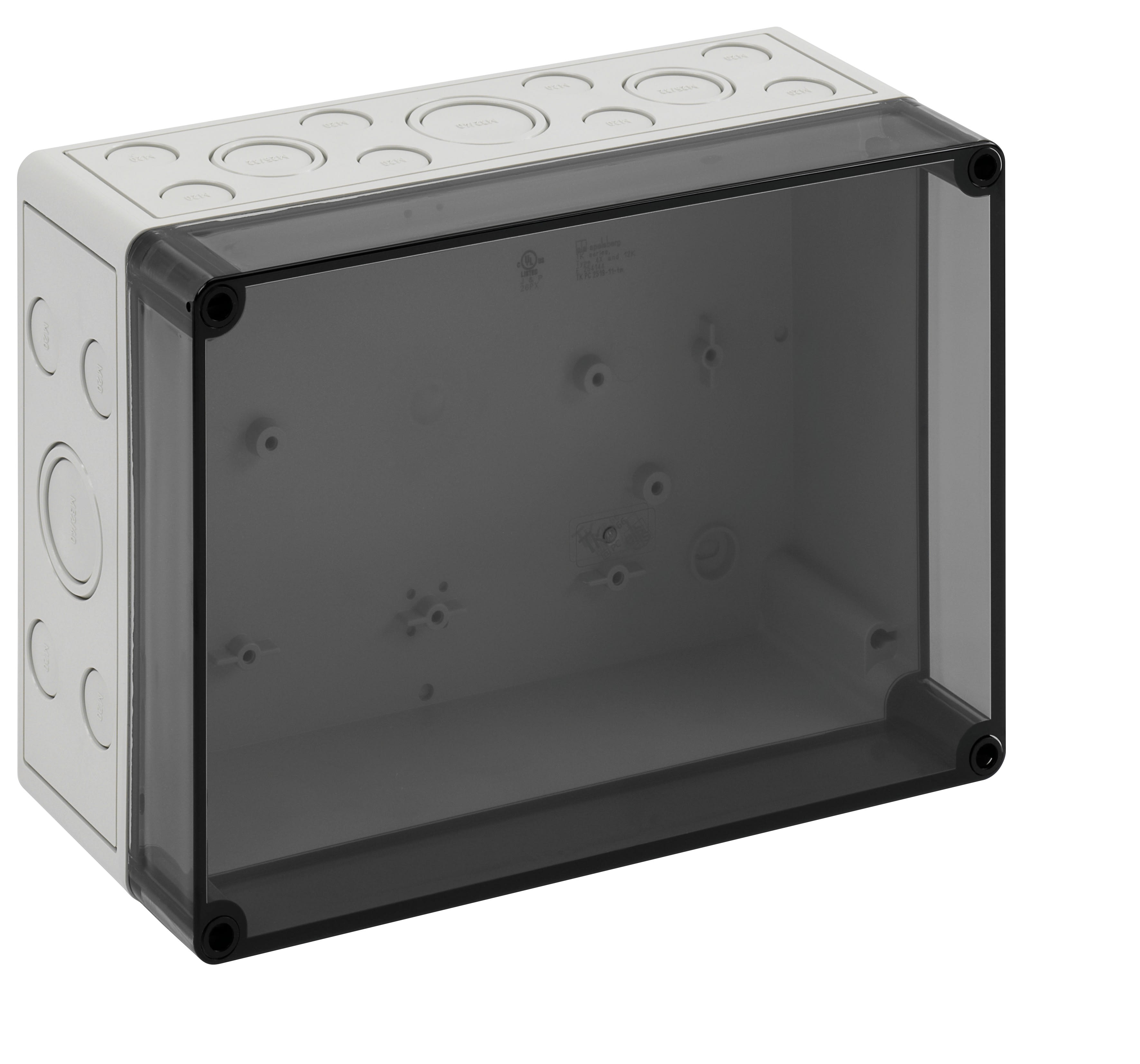 Spelsberg - TK PC 2518-11-tm*Boite+estampages-Polycarb. gris+couv.transp.-254x180x111 mm