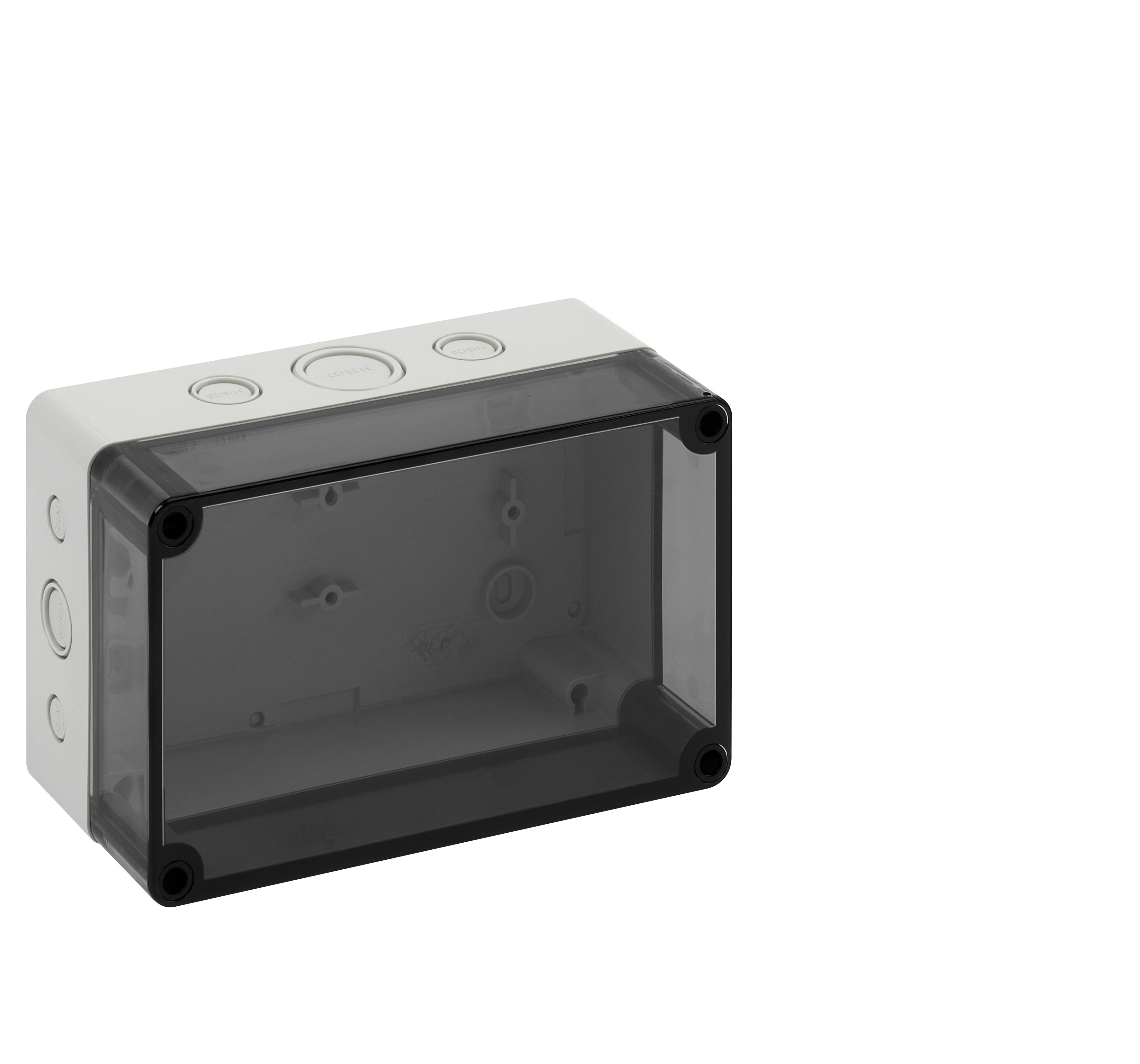 Spelsberg - TK PC 1811-8f-tm*Boite+estampages-Polycarbonate gris+couv.transp.-180x110x84 mm