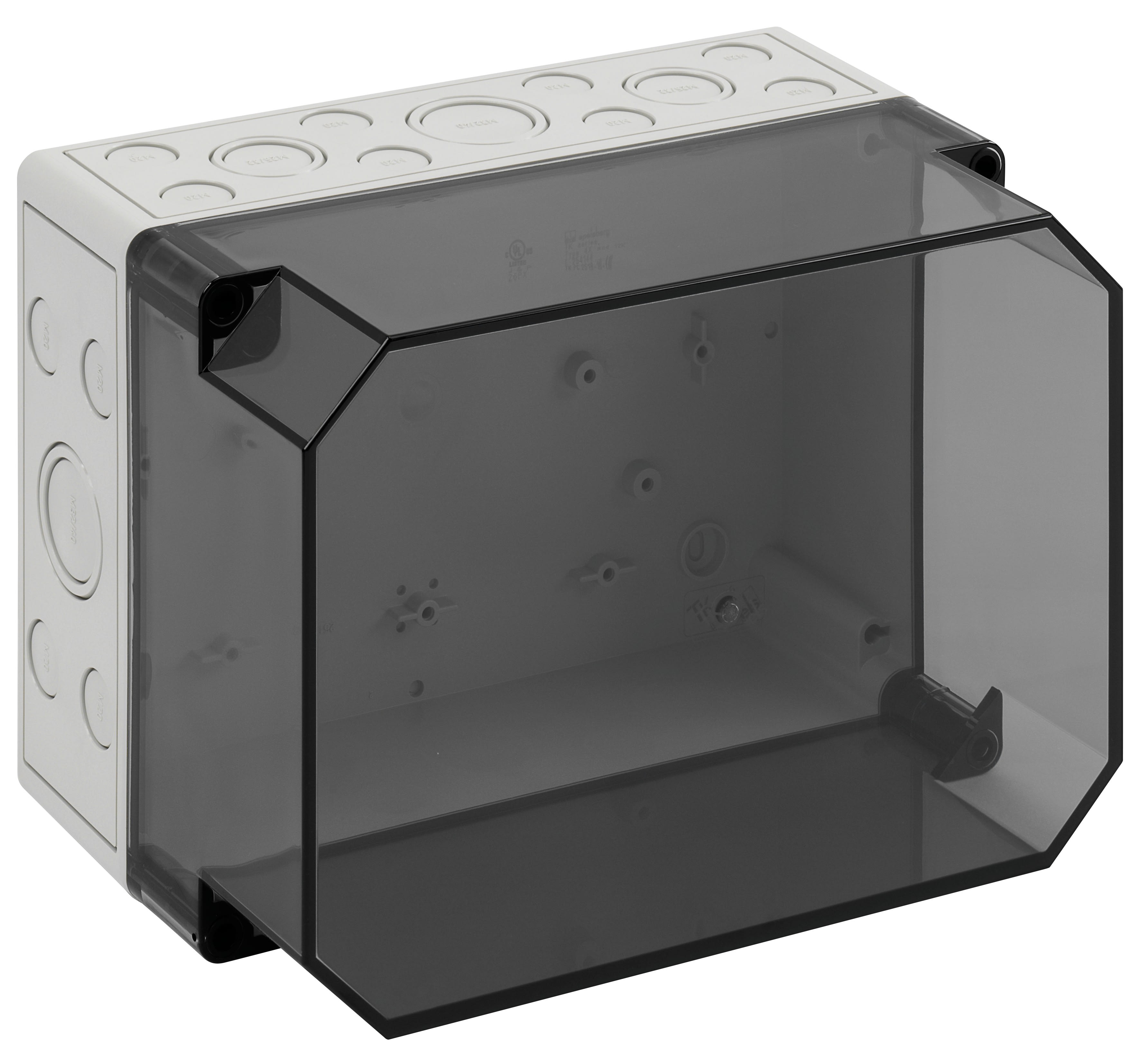 Spelsberg - TK PC 2518-16-tm*Boite+estampages-Polycarb. gris+couv.transp.-254x180x165 mm