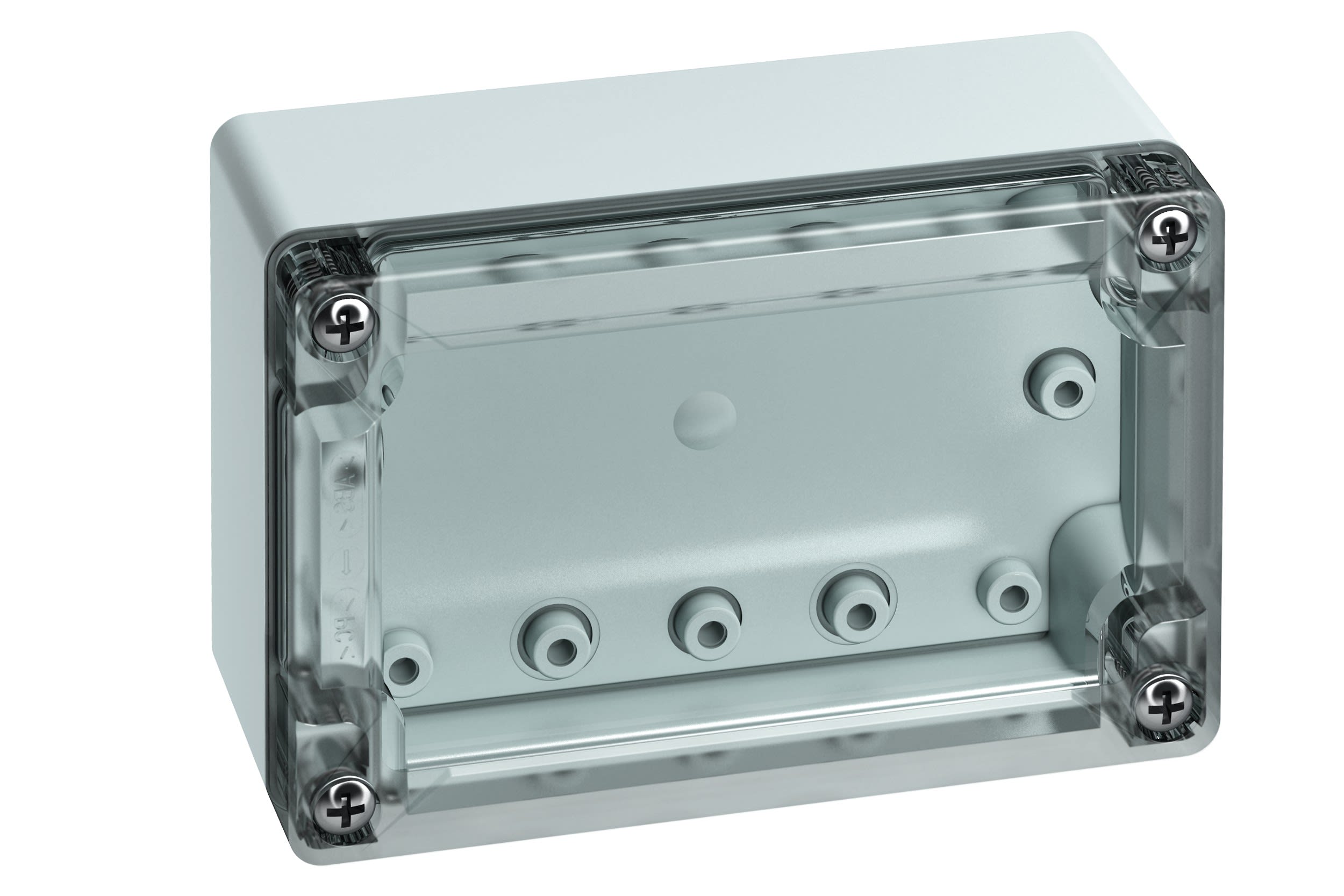 Spelsberg - TG PC 1208-6-to*Boite faces lisses-Polycarb. gris+couv. Transp.-122x82x55 mm
