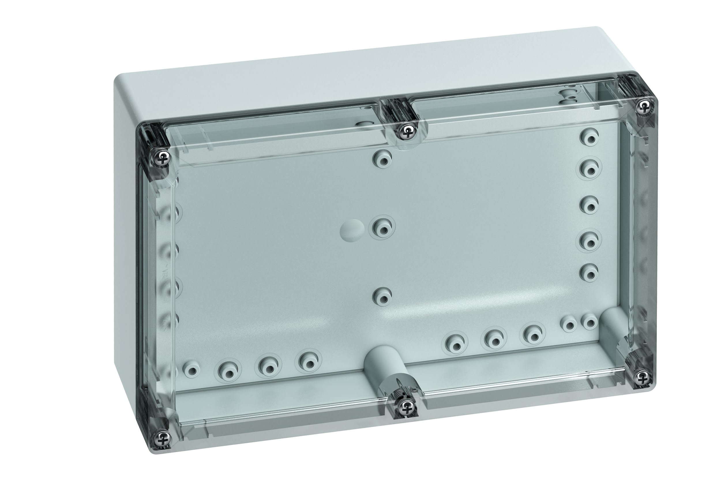 Spelsberg - TG PC 2516-9-to*Boite faces lisses-Polycarb. gris+couv. transp-252x162x90 mm