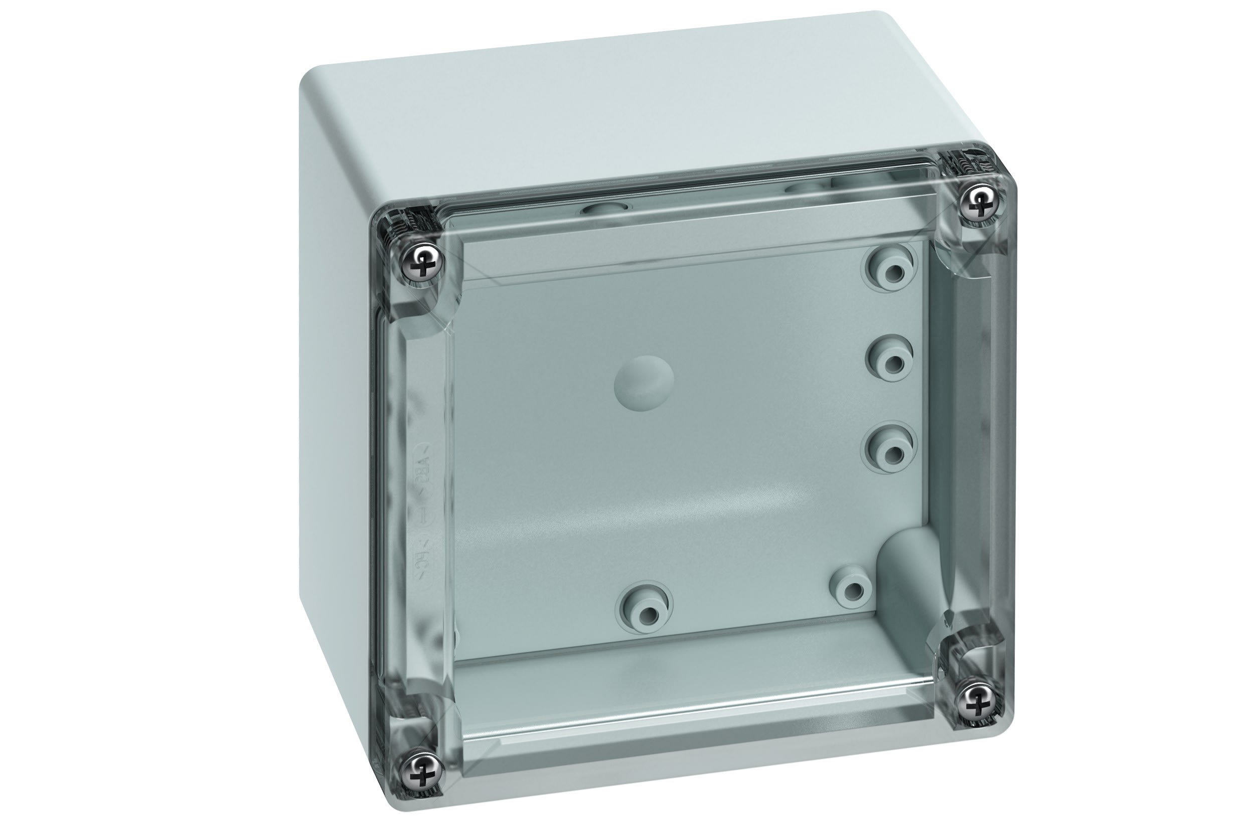 Spelsberg - TG PC 1212-9-to*Boite faces lisses-Polycarb. gris+couv. transp.-124x122x85 mm