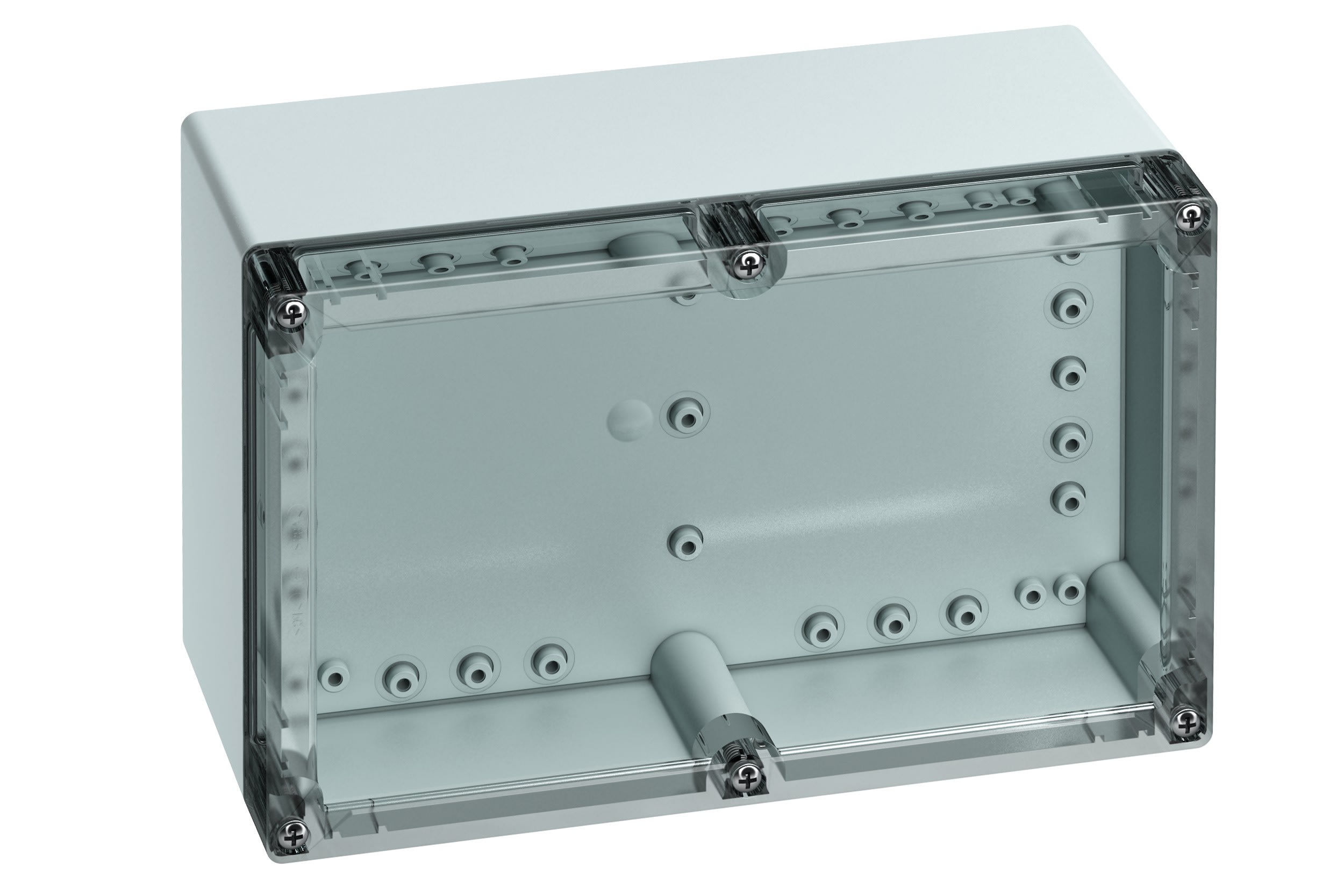Spelsberg - TG PC 2516-12-to*Boite faces lisses-Polycarb. gris+couv.transp.-252x162x120 mm