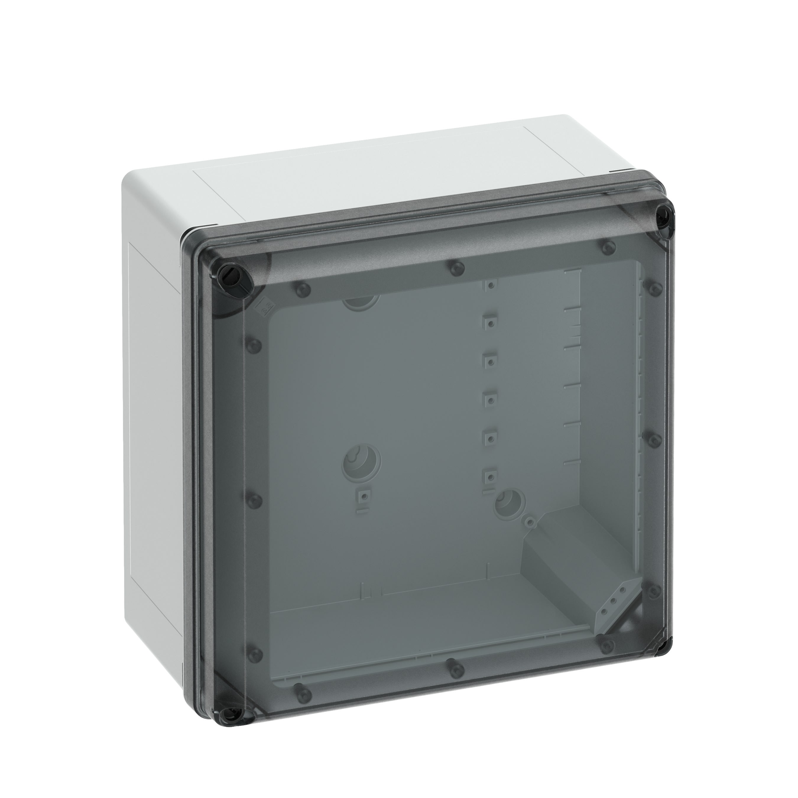 Spelsberg - GEOS-L 3030-18-to*Boitier outdoor-Polycarb.gris+couv.transparent-300x300x180 mm