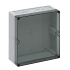 Spelsberg - AKL 2-t * Boite avec estampages-Polystyrol gris+couv. transp.-300x300x132 mm