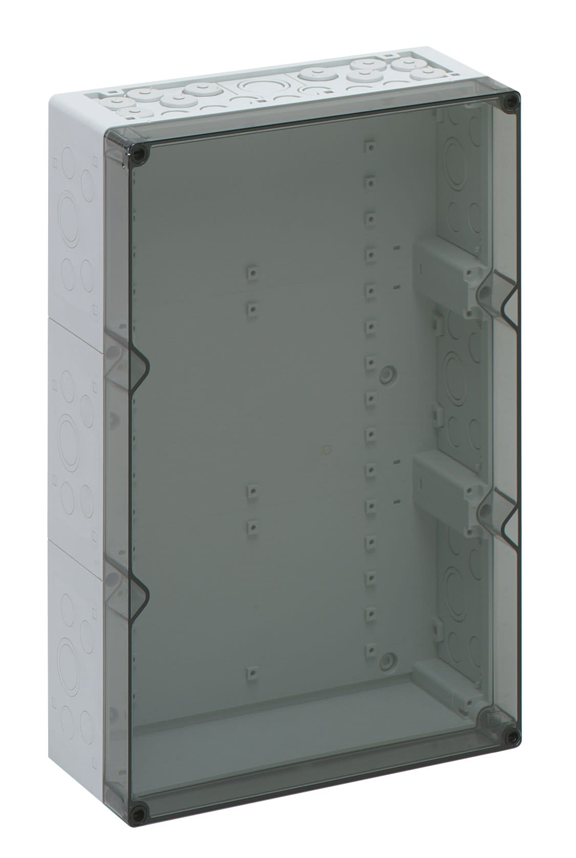 Spelsberg - AKi 3-t*Boite avec estampages-Polycarb. gris+couv. transparent-300x450x132 mm