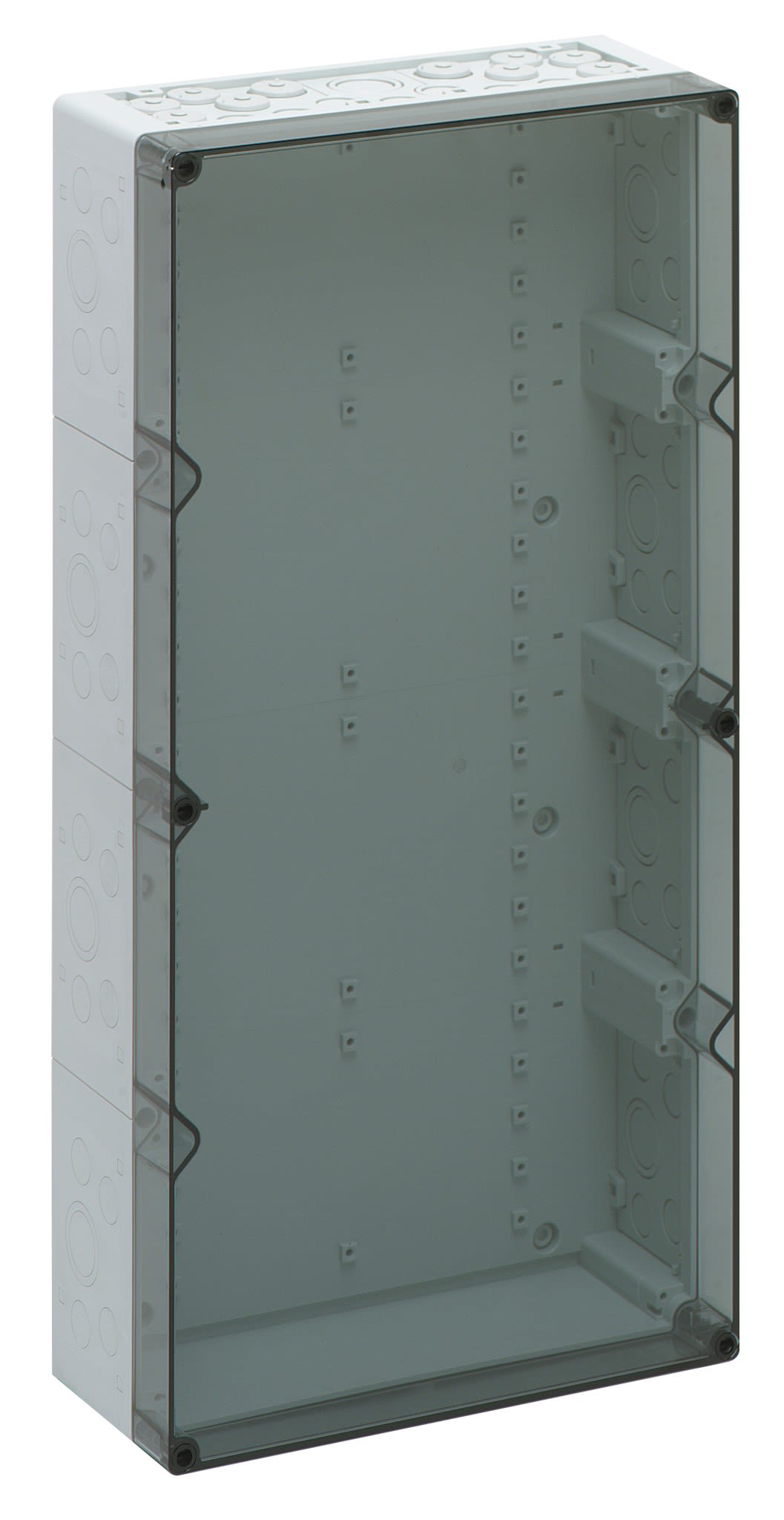Spelsberg - AKi 4-t*Boite avec estampages-Polycarb. gris+couv. transparent-300x600x132 mm