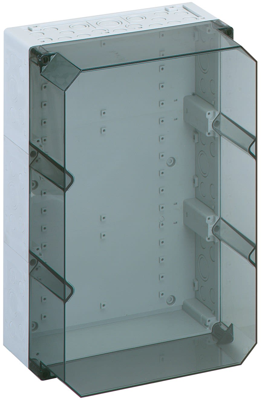 Spelsberg - AKL 3-th*Boite avec estampages-Polystyrol gris+couv. transp.-300x450x209 mm