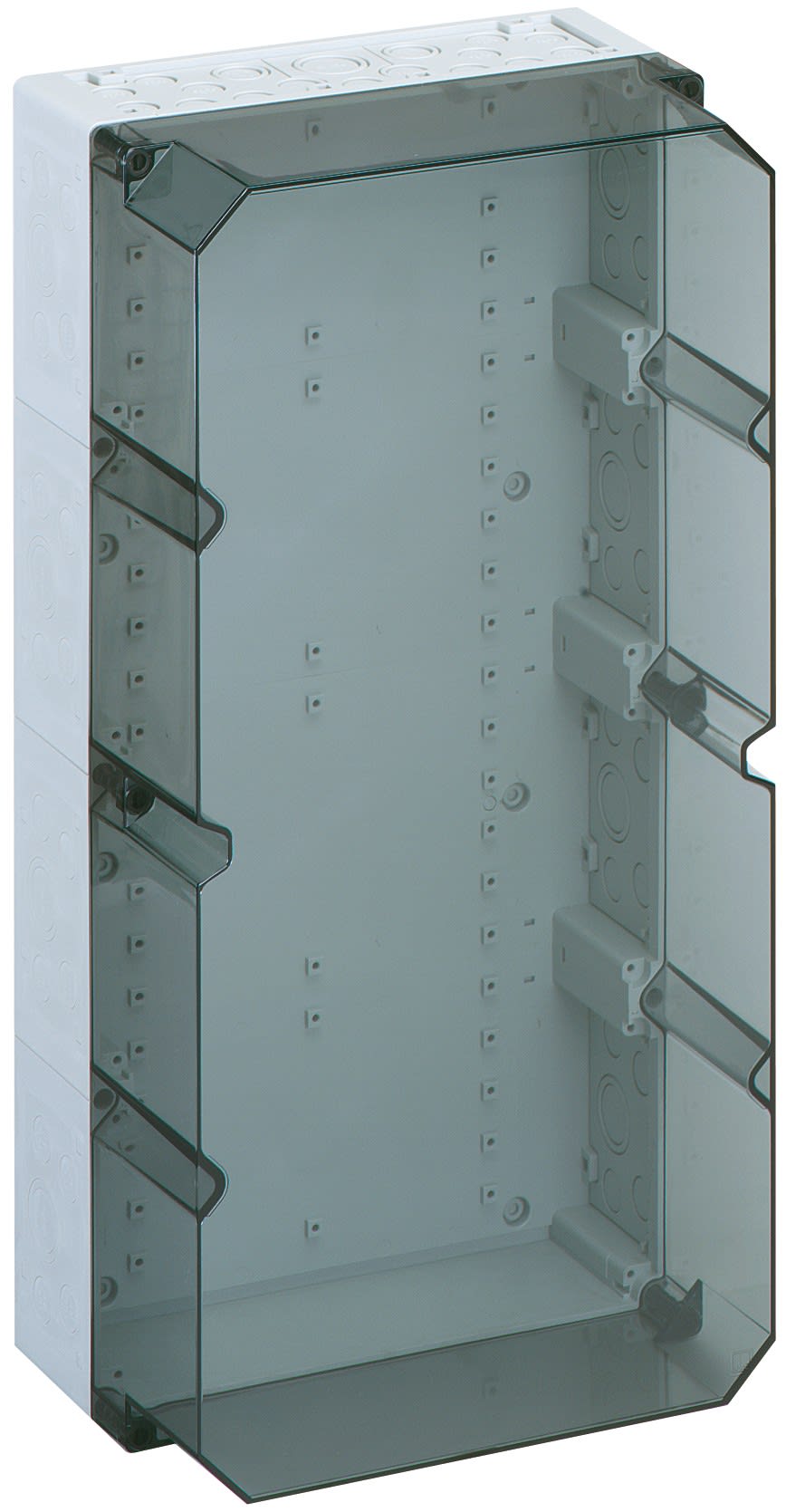 Spelsberg - AKi 4-th*Boite avec estampages-Polycarb. gris+couv. transparent-300x600x209 mm