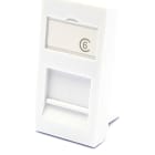 Excel - PLASTRON 1M 22.5X45MM BLANC 1 PORT LOT DE 8 PCS