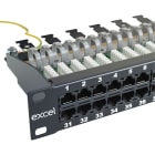 Excel - Panneau Téléphonique RJ45 60 Ports 2 Paires 1U Noir