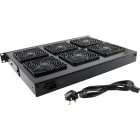 Excel - Ventilateur 6 directions, noir, 1 U, 370mm de profondeur, rackable