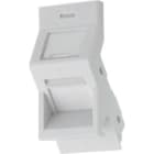 Excel - Plastron Office incliné pour Connecteur keystone, 50 x 25 mm, blanc