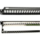 Excel - PANNEAU DE BRASSAGE 24 PORT KEYSTONE NON EQUIPE AFFLEURANT 1U
