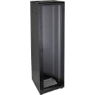 Excel - BAIE 24U 600X600 PORTE AVT VITREE + 4 MONTANTS + ROULETTES - CHARGE 800KG