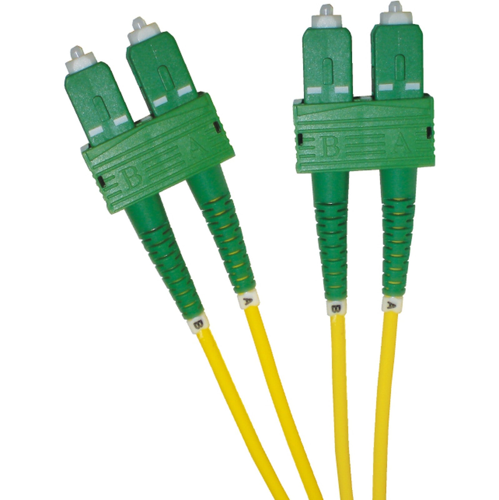 Excel - Jarretière Optique Enbeam OS2 9/125 Duplex SC/APC-SC/APC LSOH Jaune 2 m