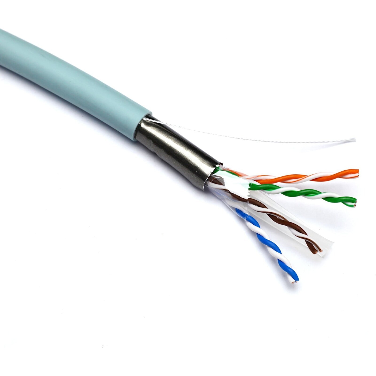 Excel - Câble de Cat6A U/UTP 23AWG B2ca LSOH Bobine de 500 m Aqua