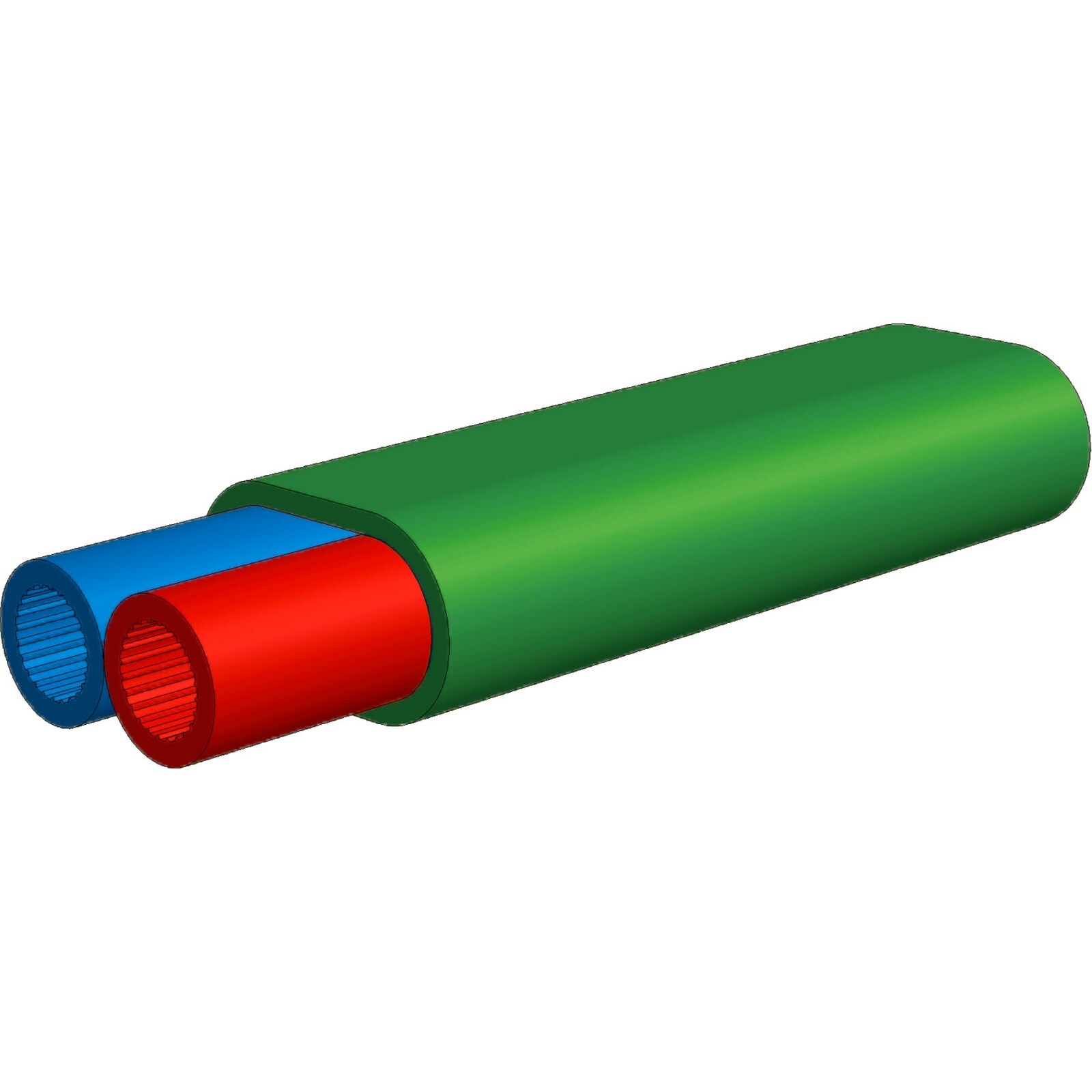 Excel - Enbeam 2 Voies Tube de Soufflage Extérieur 14/10 mm Vert