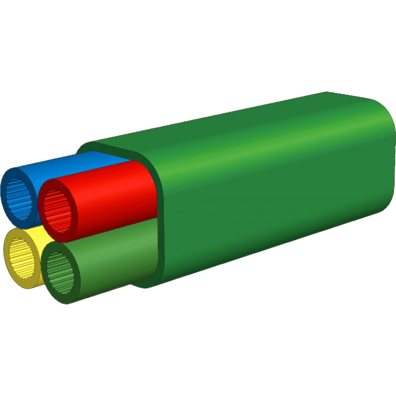 Excel - Enbeam 4 Voies Tube de Soufflage Extérieur 18/14 mm Vert
