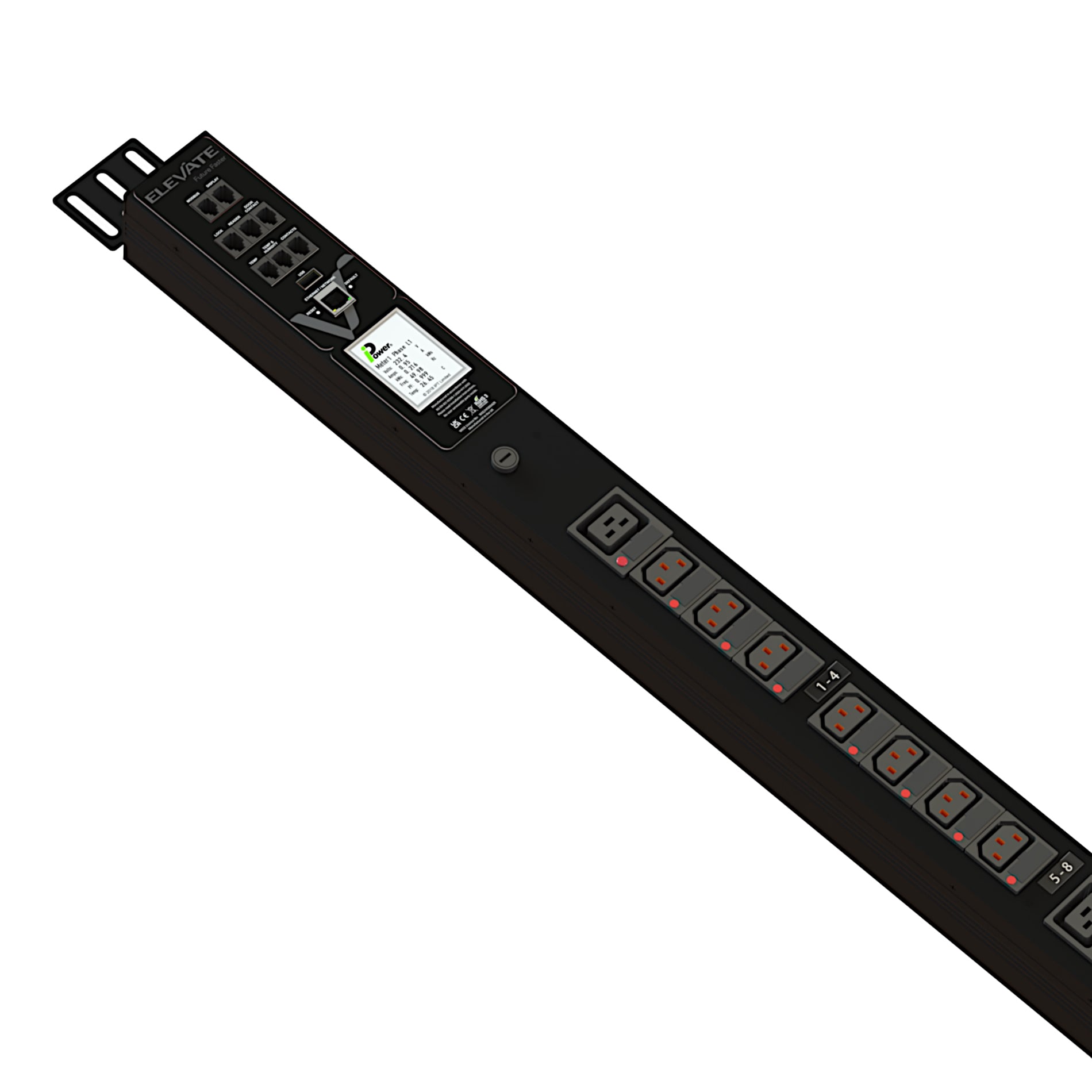 Excel - VT 3P PDU 21xC13 3xC19 INT3 32A Comm 3 m BF