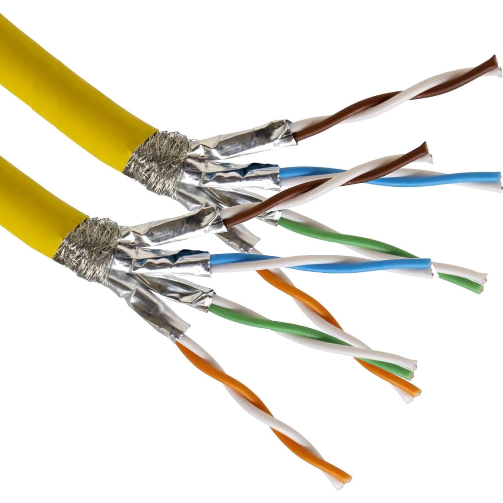 Excel - Câble Double Excel Cat7A S/FTP LSOH CPR Euroclass B2ca Bobine 500 m Jaune