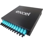 Excel - Boîtier Rail DIN Enbeam 12 LC Duplex (24 Fibres) Multimode Turquoise