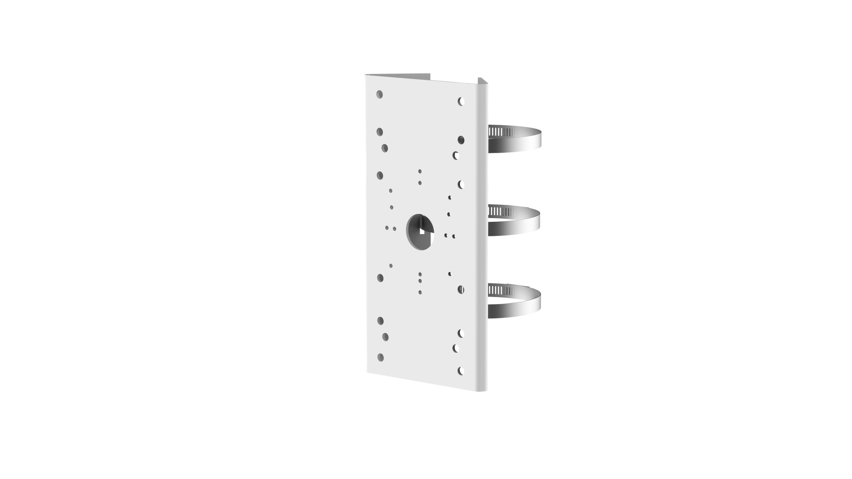 Hikvision - DS-1275ZJ-SUS Hikvision Adaptateur poteau, en inox, blanc