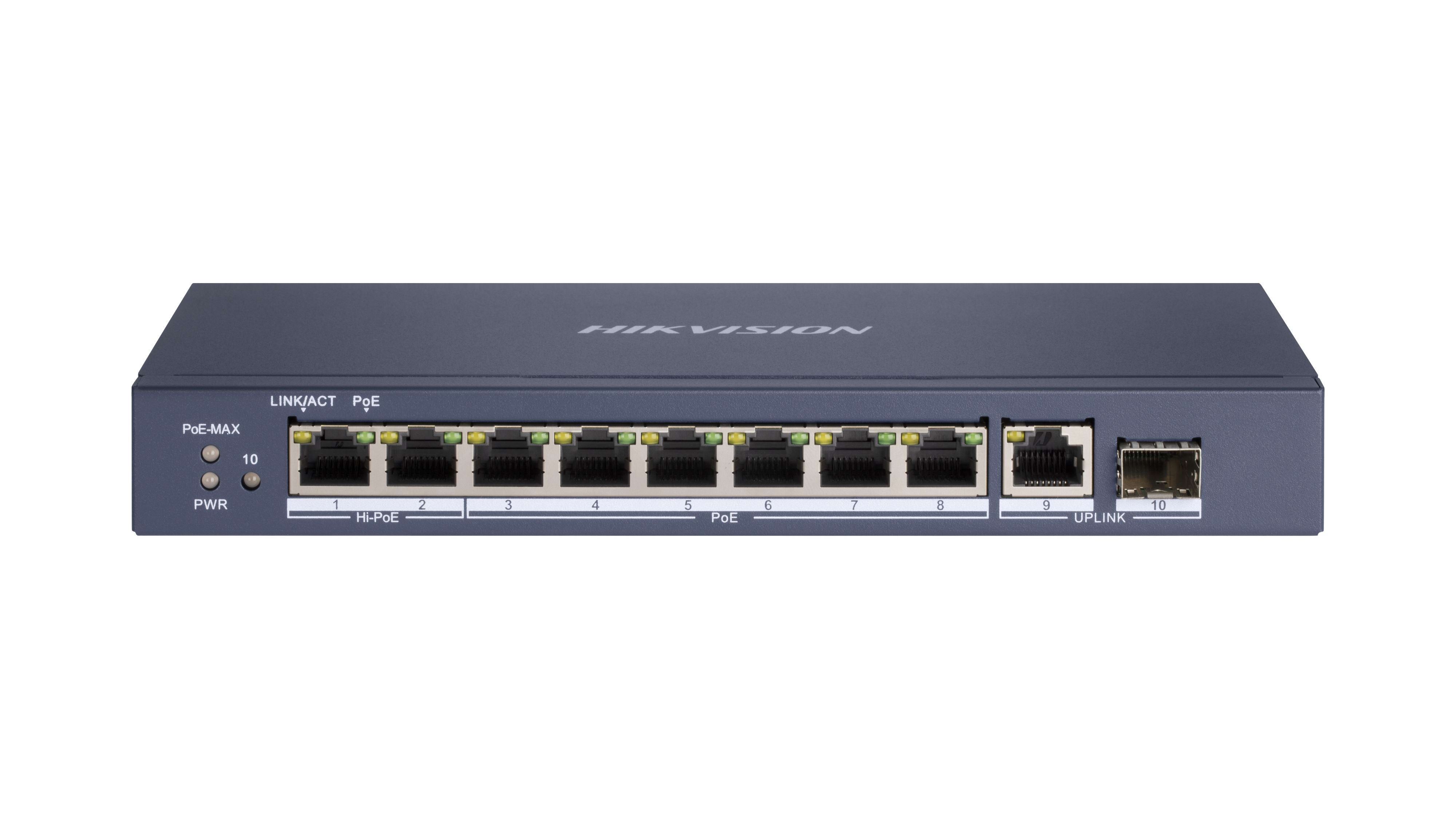Hikvision - DS-3E0510HP-E Switch POE non managed 8 ports Gigabit