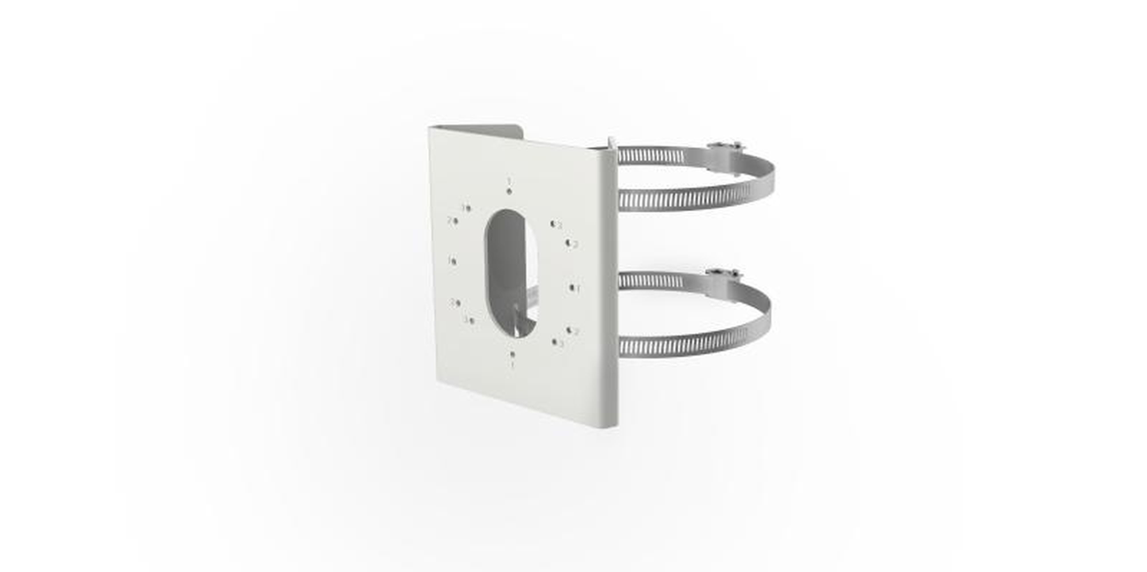 Hikvision - DS-1275ZJ-S-SUS Adaptateur poteau, en inox, blanc , accesoires de montage inclus