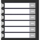 Hikvision - DS-KD-KK Module Nametag Interphonie, 6 boutons d'appel, connexion RS-485, IP65