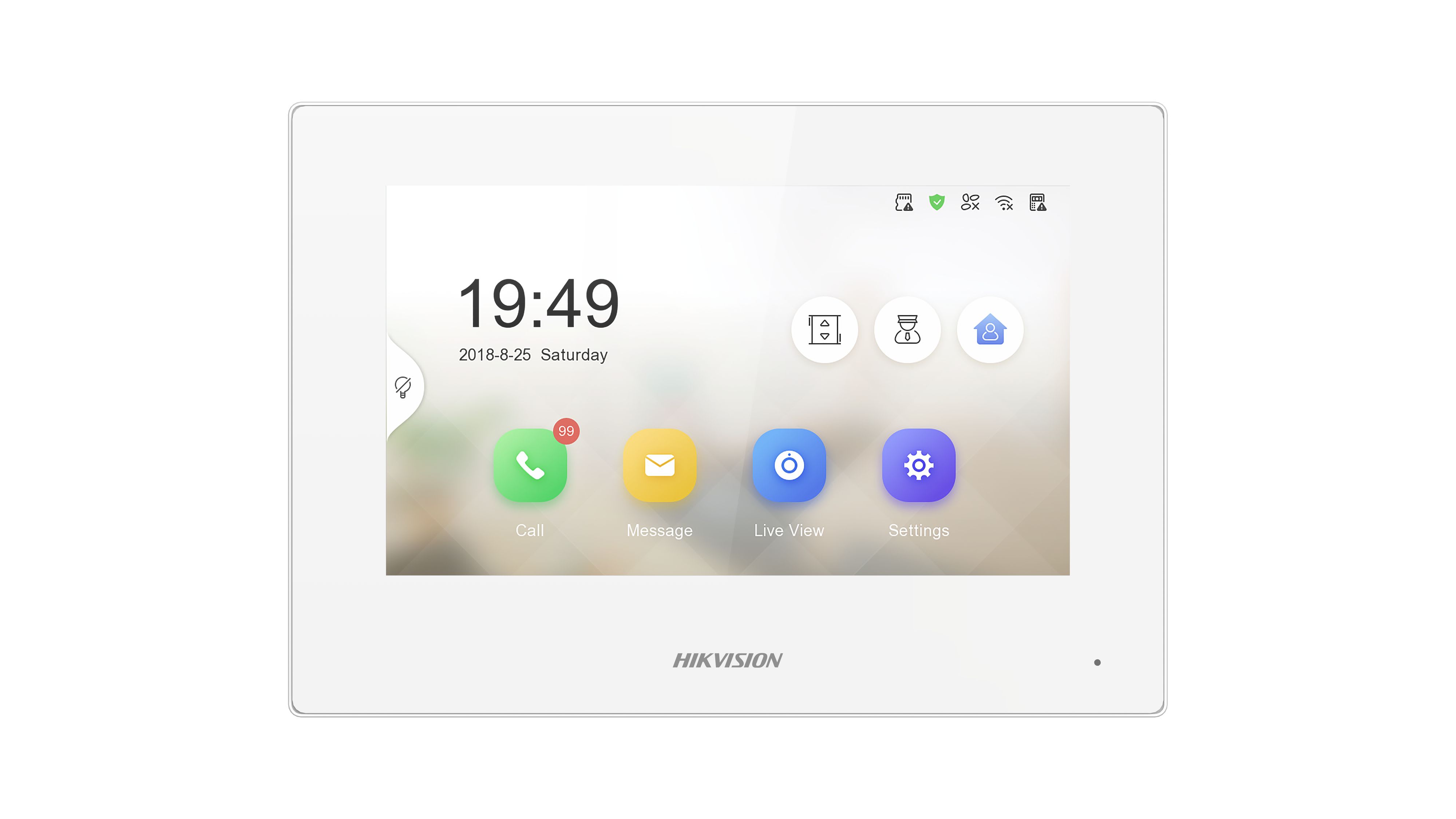 Hikvision - DS-KH6320-WTE1-W Station intérieure IP WIFI série KH6. Écran tactile 7'', PoE