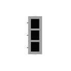 Hikvision - DS-KD-ACF3/S Support encastré en acier inoxydable et plastique pour 3 modules