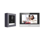 Hikvision - DS-KIS602 Kit d'interphonie vidéo IP villa/maison, un bouton d'appel, extensible