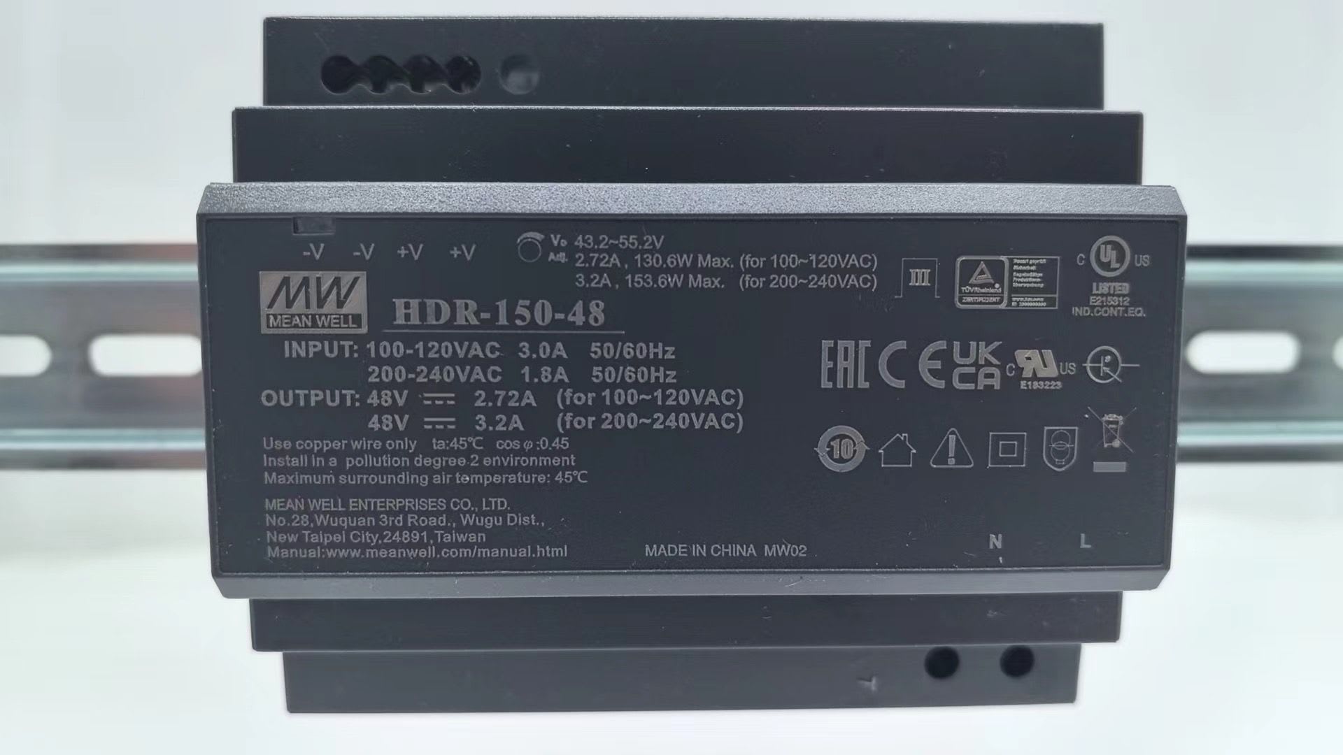 Hikvision - DS-KAW150-4N Alimentation, 48VDC, 150W