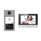 Hikvision - DS-KIS604-S Kit d'interphonie vidéo IP pour villa/maison, un bouton d'appel