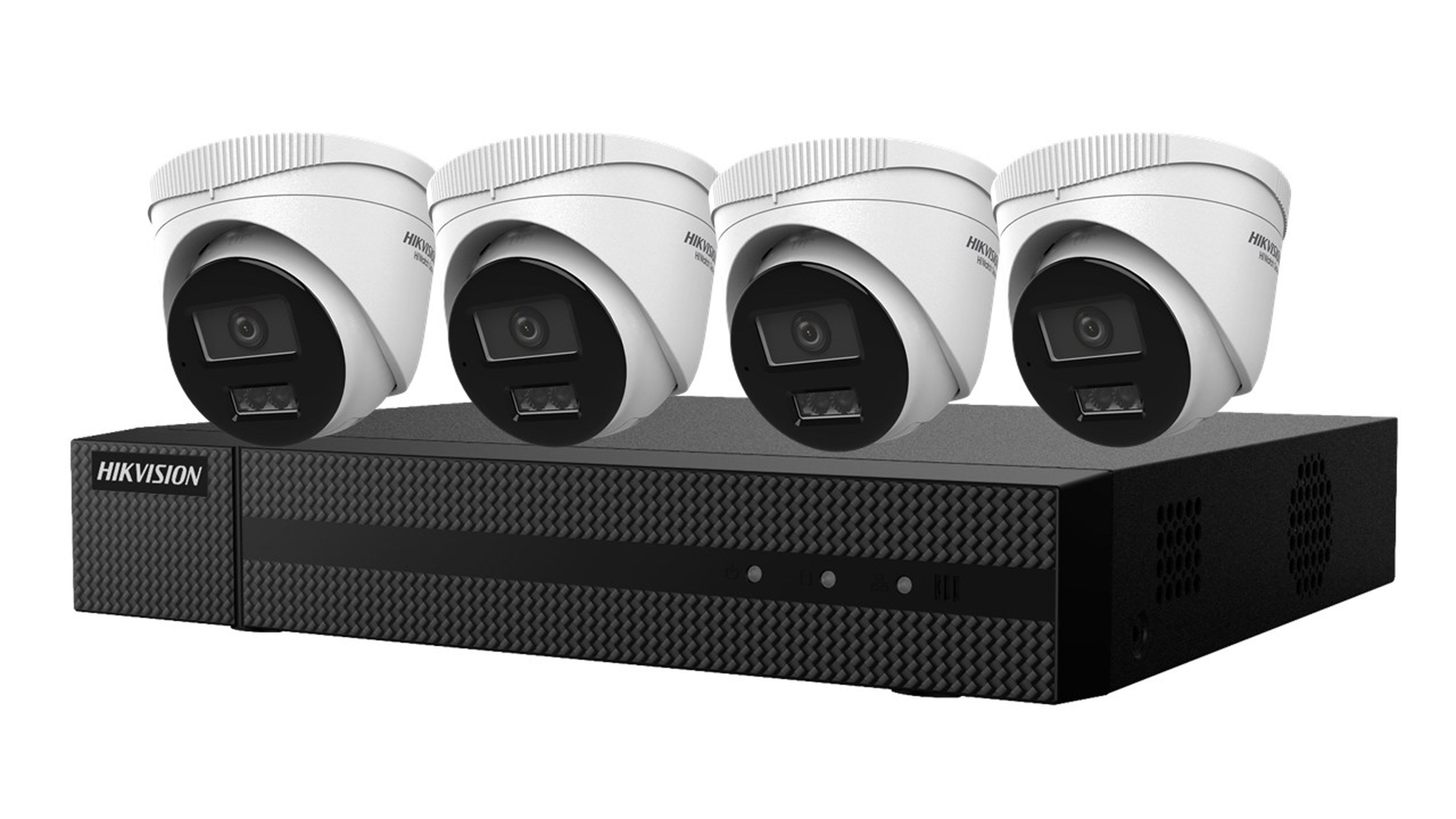 Hikvision - DS-J142I/FRA/HWK-480T-8P KIT POE 8MP avec 4 caméra turrets, NVR 8 voies HDD 2To